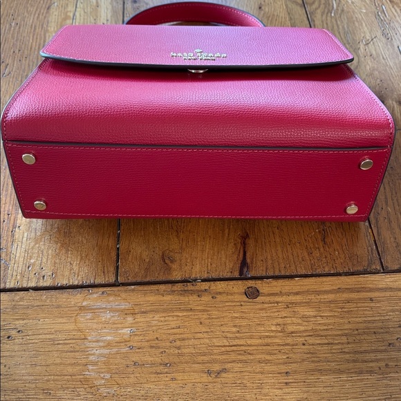 Kate Spade Darcy Top Handle Satchel NWT Bag Candied Cherry Red Crossbody Purse - Picture 3 of 15